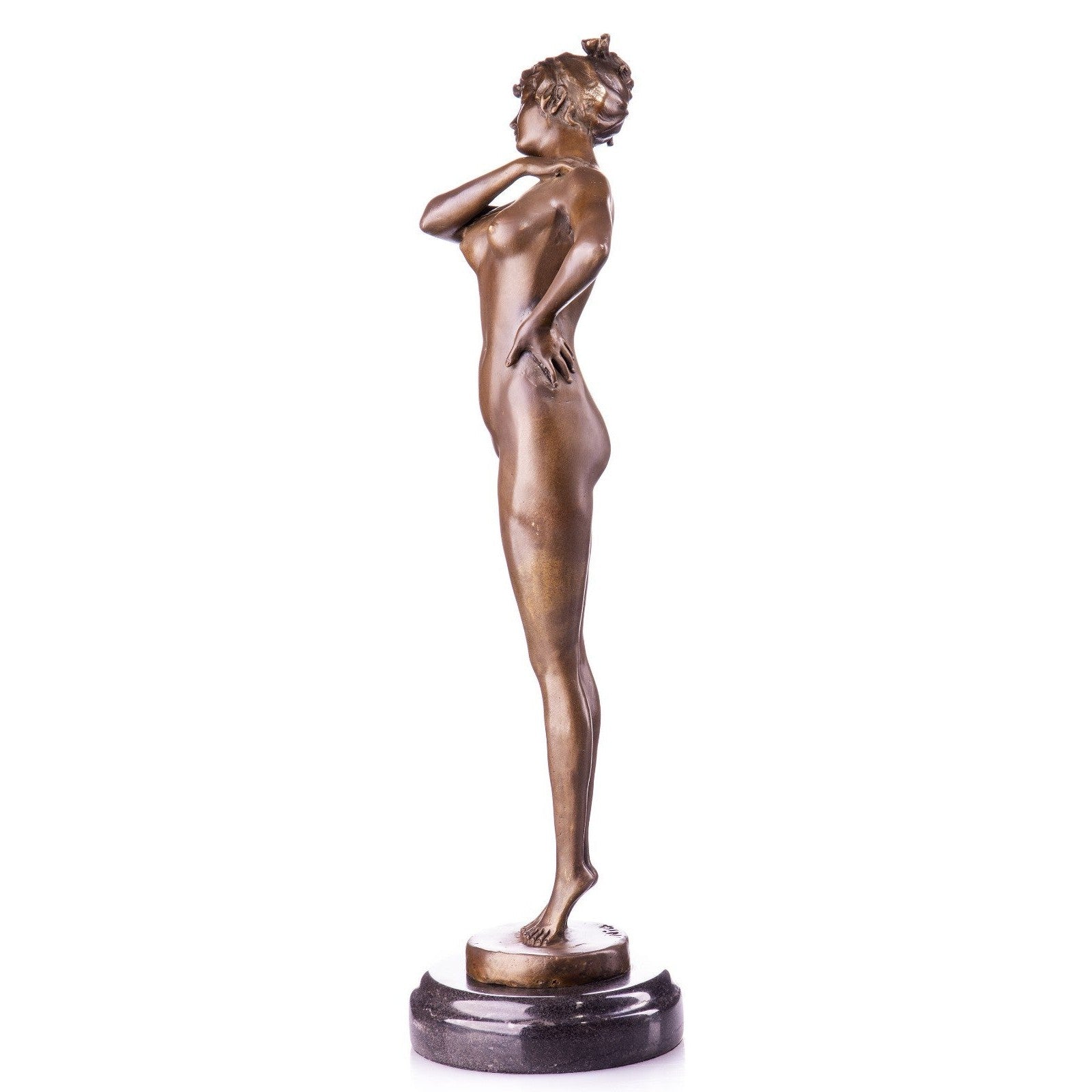 Art Nouveau Nude Woman Statue | Handcrafted Bronze Decor