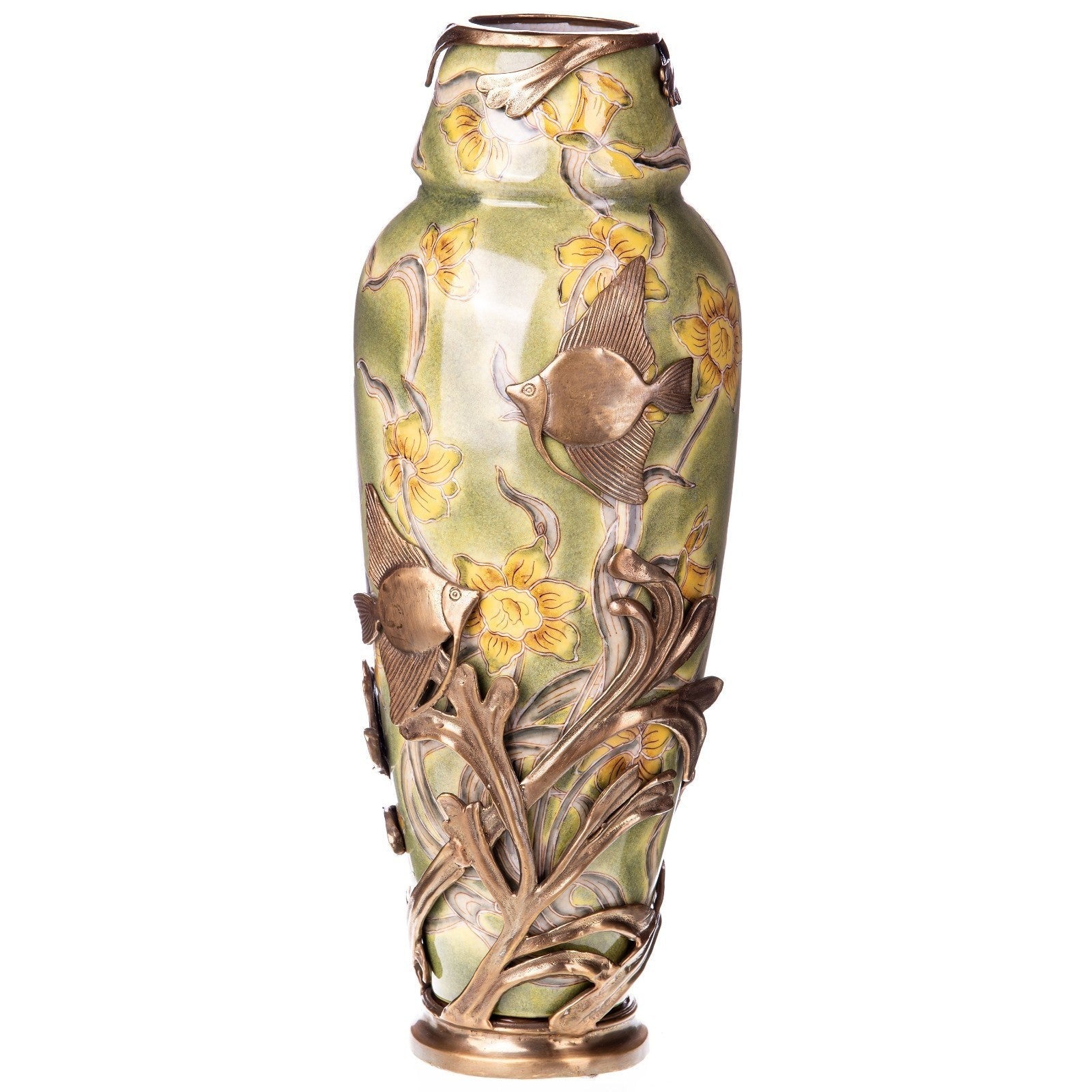 Floral Art Nouveau Vase | Handcrafted Porcelain Decor