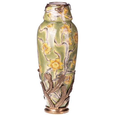 Floral Art Nouveau Vase | Handcrafted Porcelain Decor