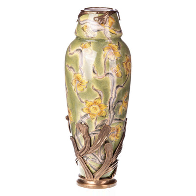 Porcelain Floral Art Nouveau Vase