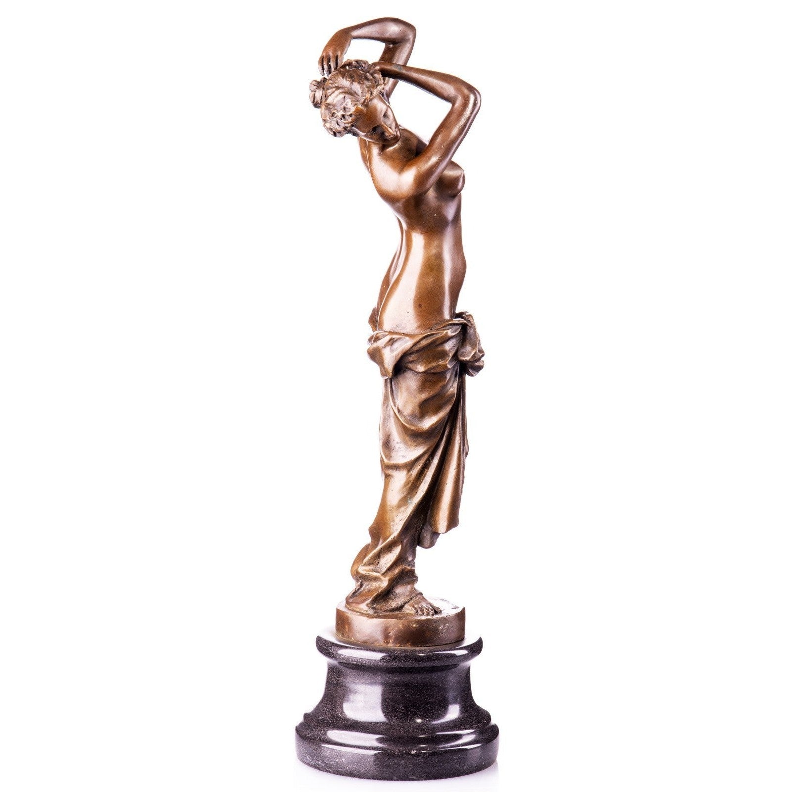 Draped Nude Woman Statue | Handcrafted Bronze Decor