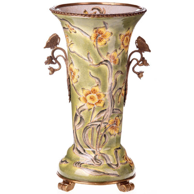 Floral Art Nouveau Vase | Handcrafted Ceramic Decor