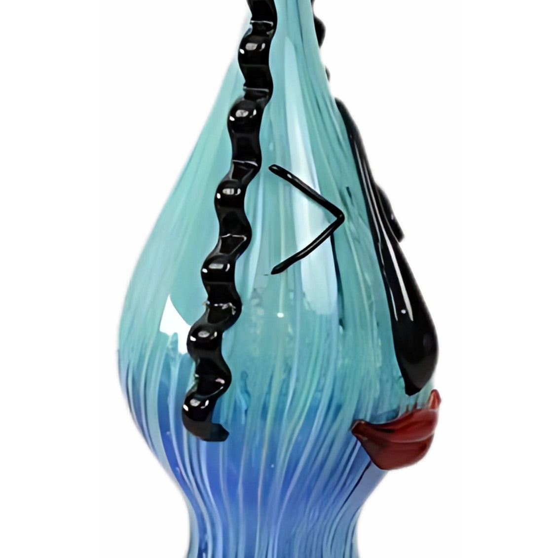Abstract Face Glass Vase | Handcrafted Glass Decor