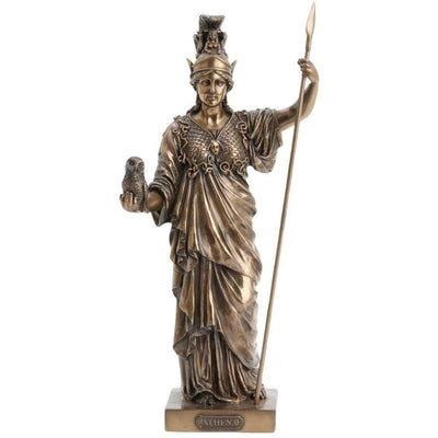 Athena with Owl and Spear | Animal Sculptures | Home Decor