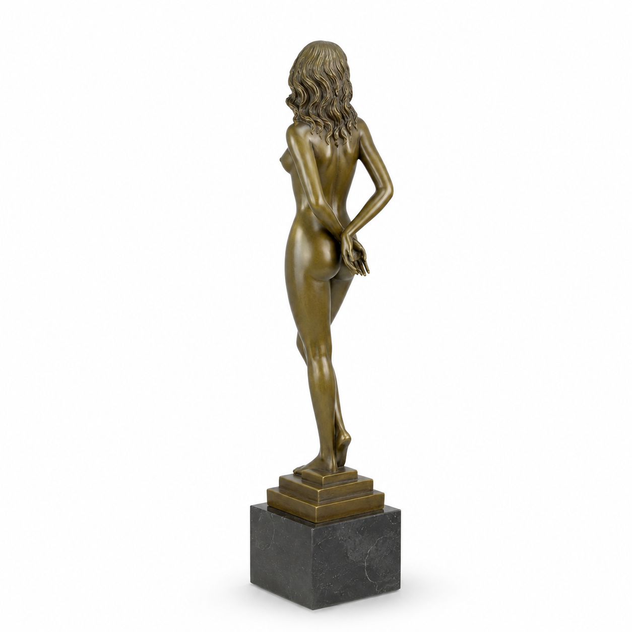 Erotic Bronze Sculpture of a Female Nude | Handcrafted Bronze Decor