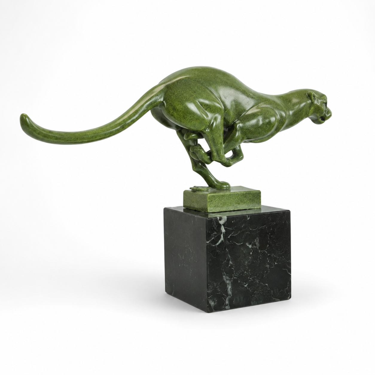 Running Greyhound Sculpture | Handcrafted Bronze Decor | Gift Idea