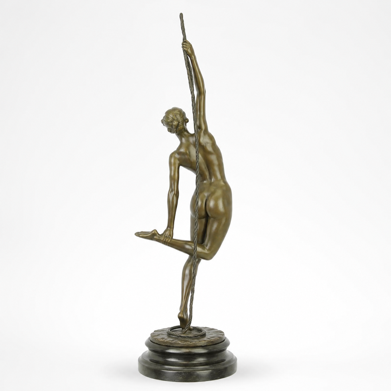 Nude Woman with Arm Up | Handcrafted Bronze Decor | Unique Home Accent