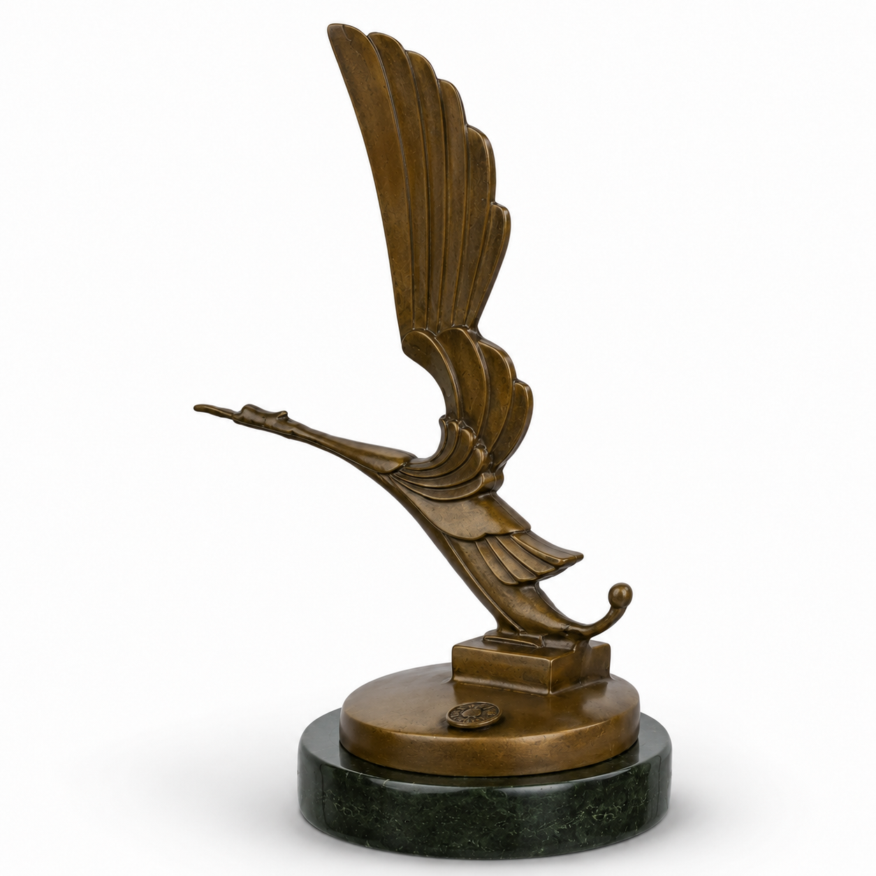 Flying Crane Sculpture | Handcrafted Bronze Decor