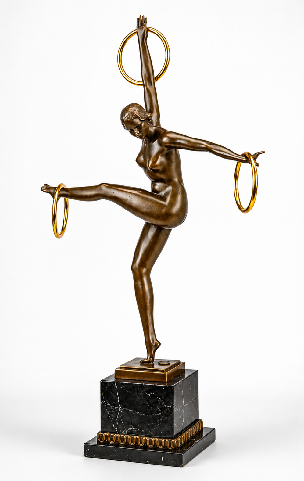 Dancer of the Rings | Handcrafted Bronze Decor | Unique Home Accent