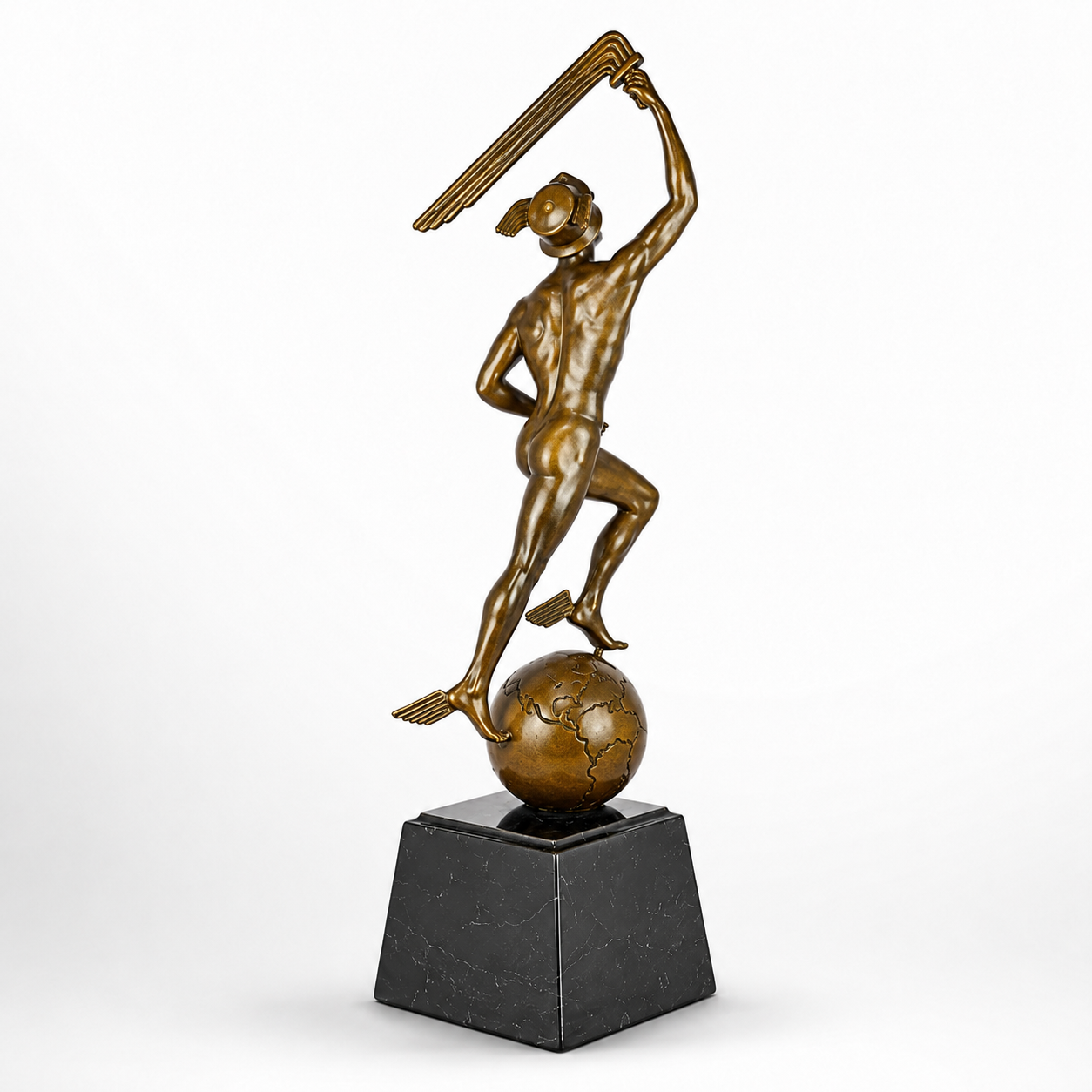 Winged Mercury Statue | Handcrafted Bronze Decor