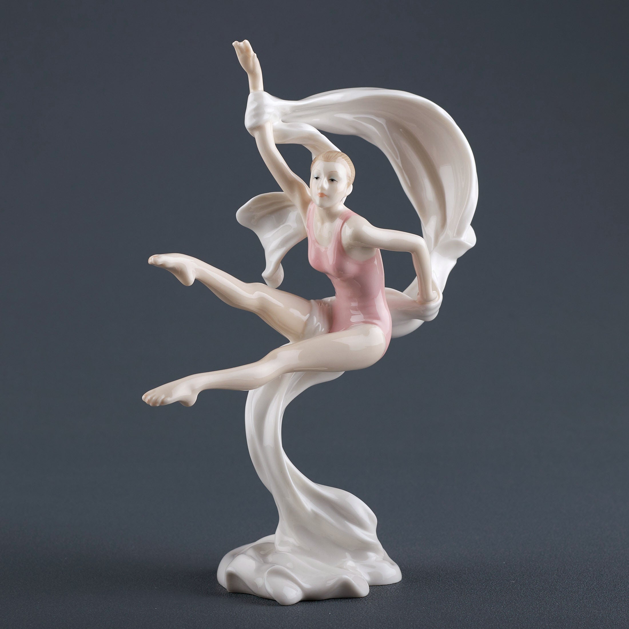 Modern Dance Female Jump With Ribbon