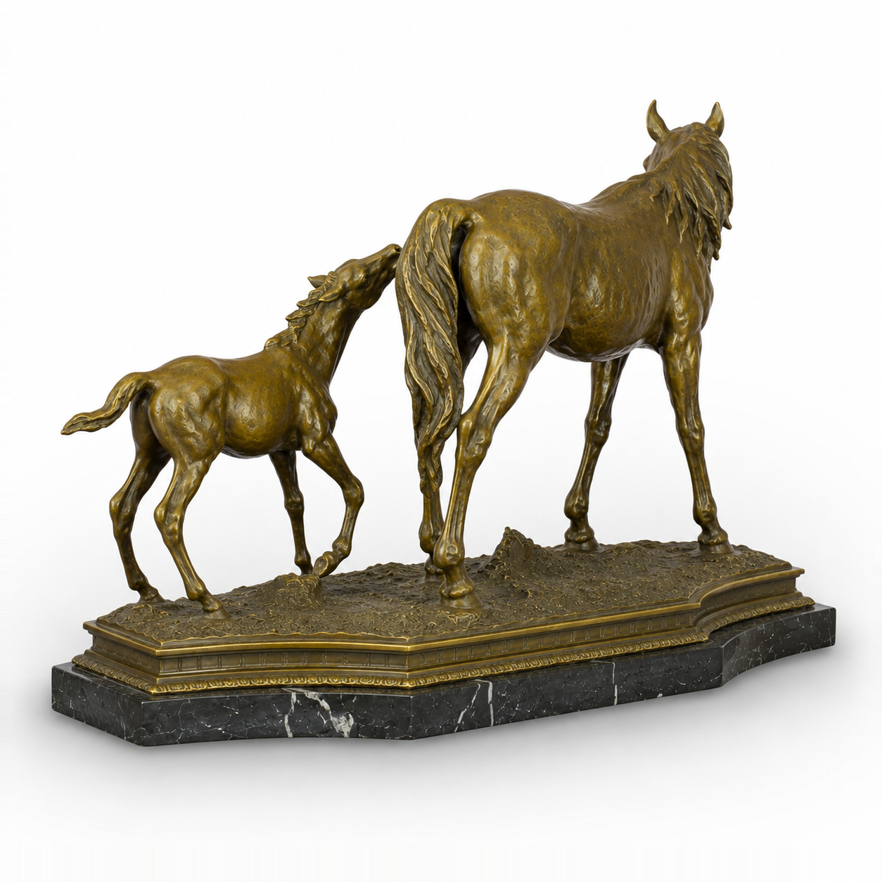 Horse and Colt | Handcrafted Bronze Decor | Unique Home Accent