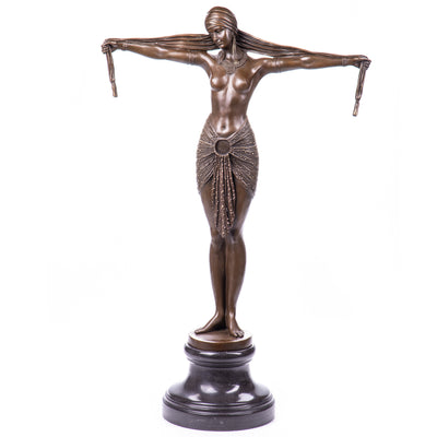 Veiled Egyptian Dancer | Handcrafted Bronze Decor