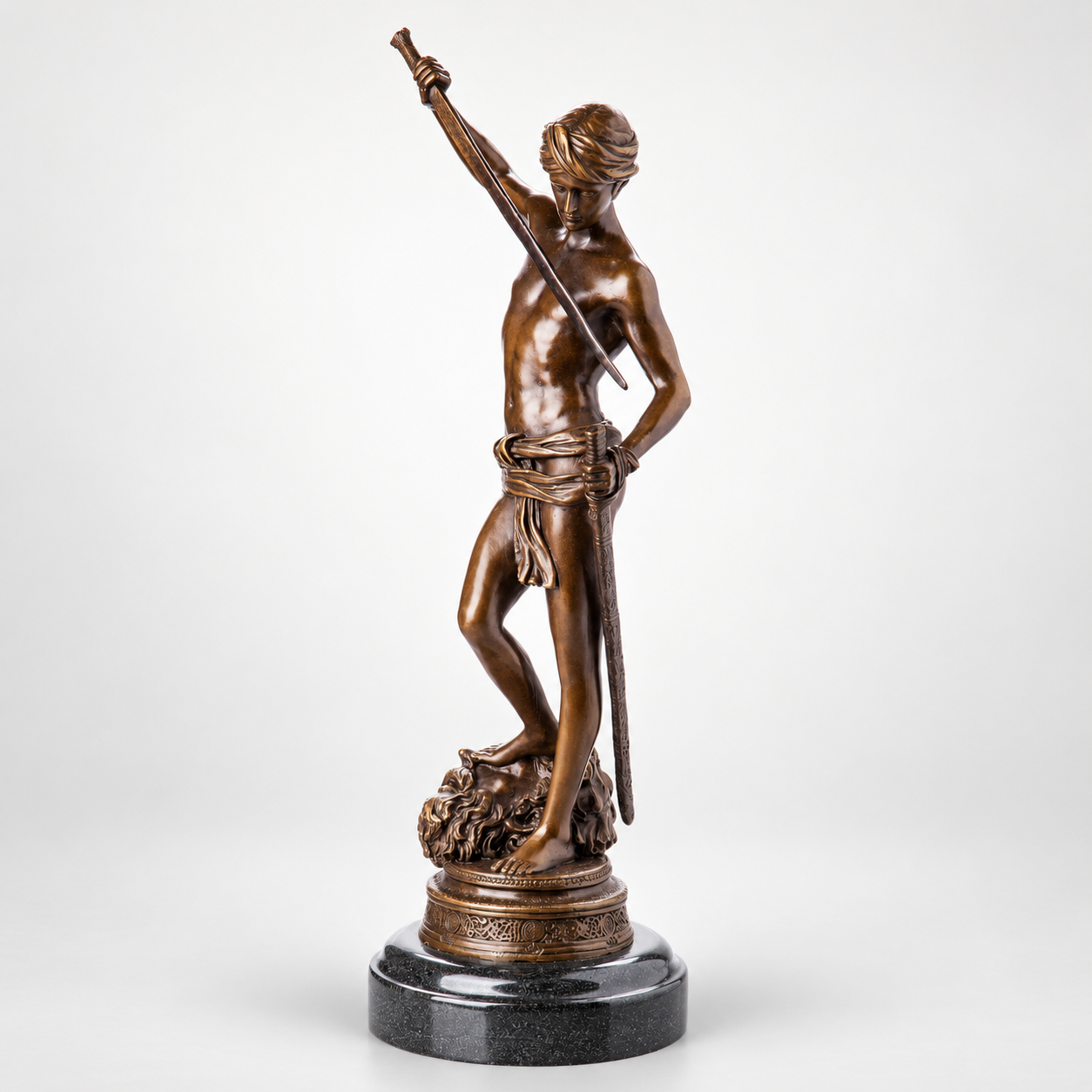 David Bronze Sculpture after Antonin Mercié – view 2