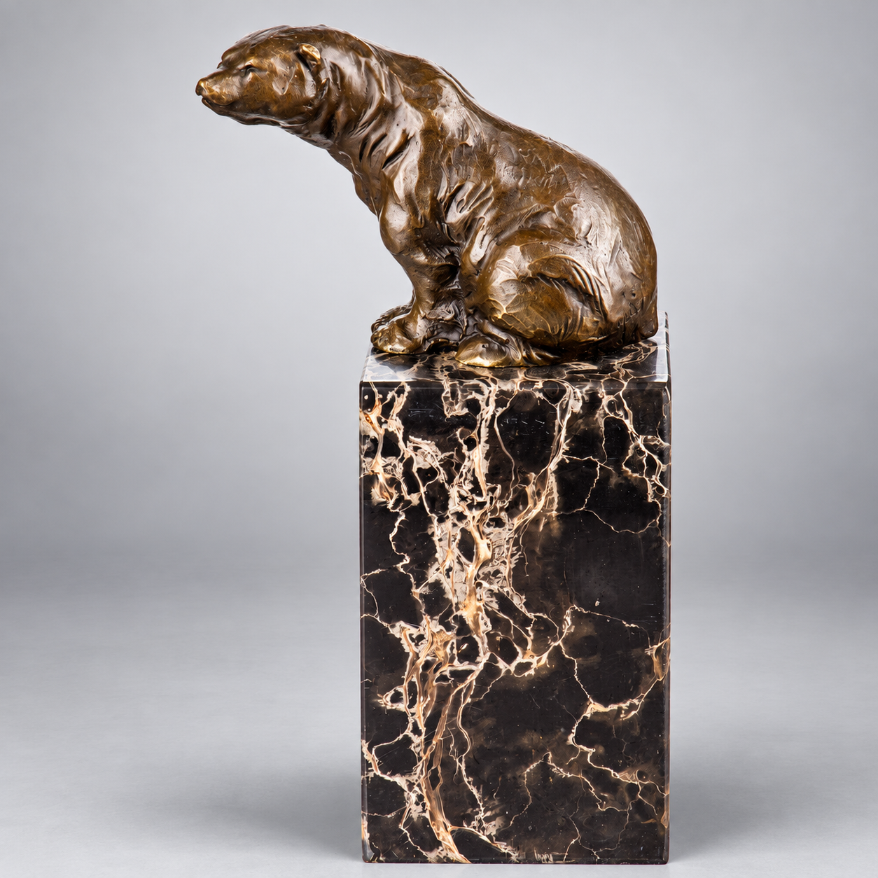 Bear Bronze Sculpture – Small – view 3