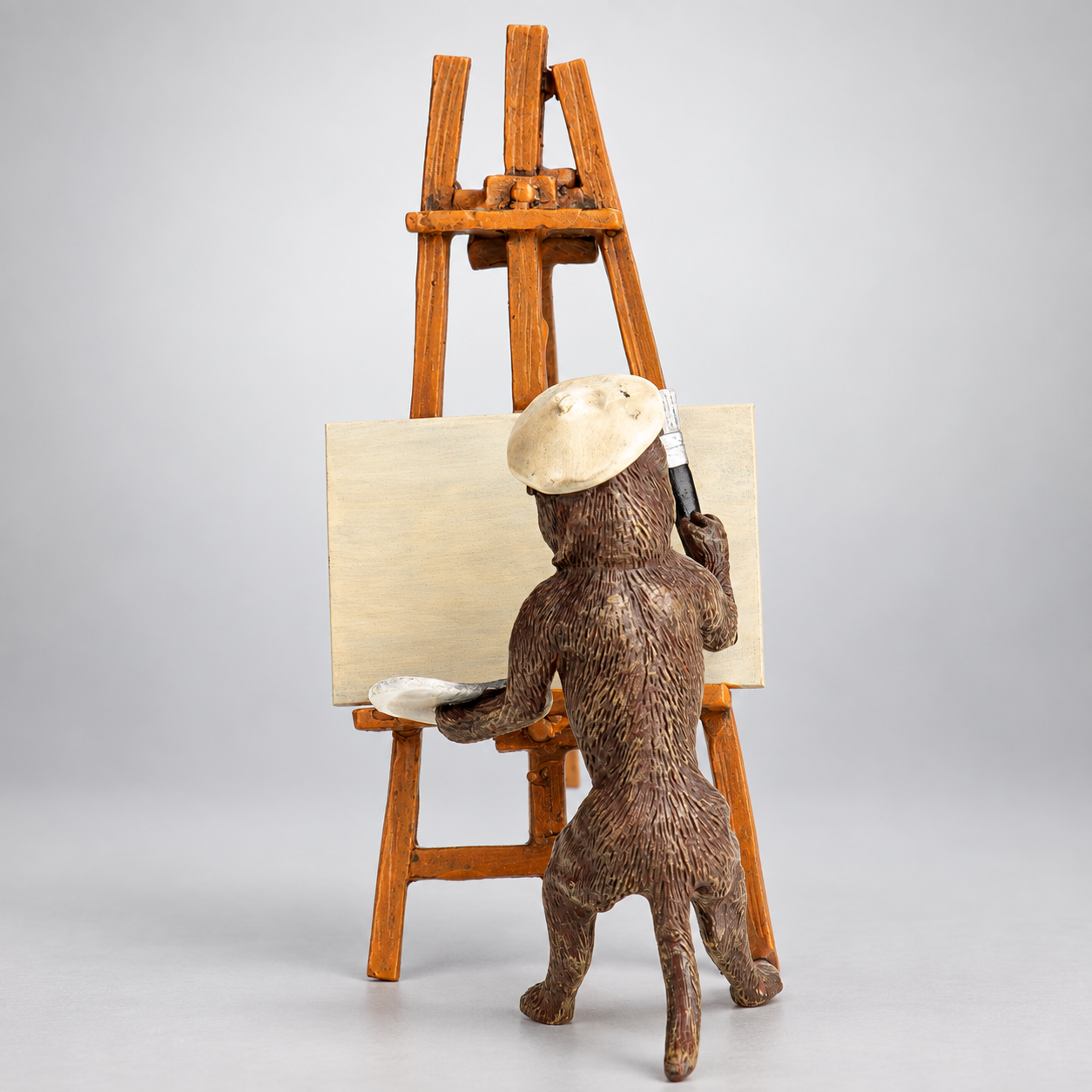 Painter Dog with Easel Vienna Bronze Figurine – Cold Painted