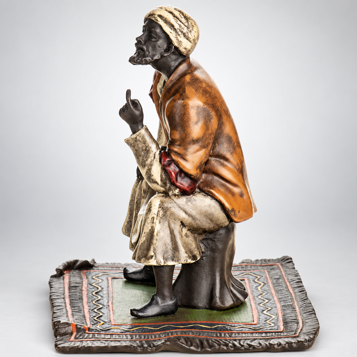 Seated Arab Vienna Bronze Figurine – Cold Painted