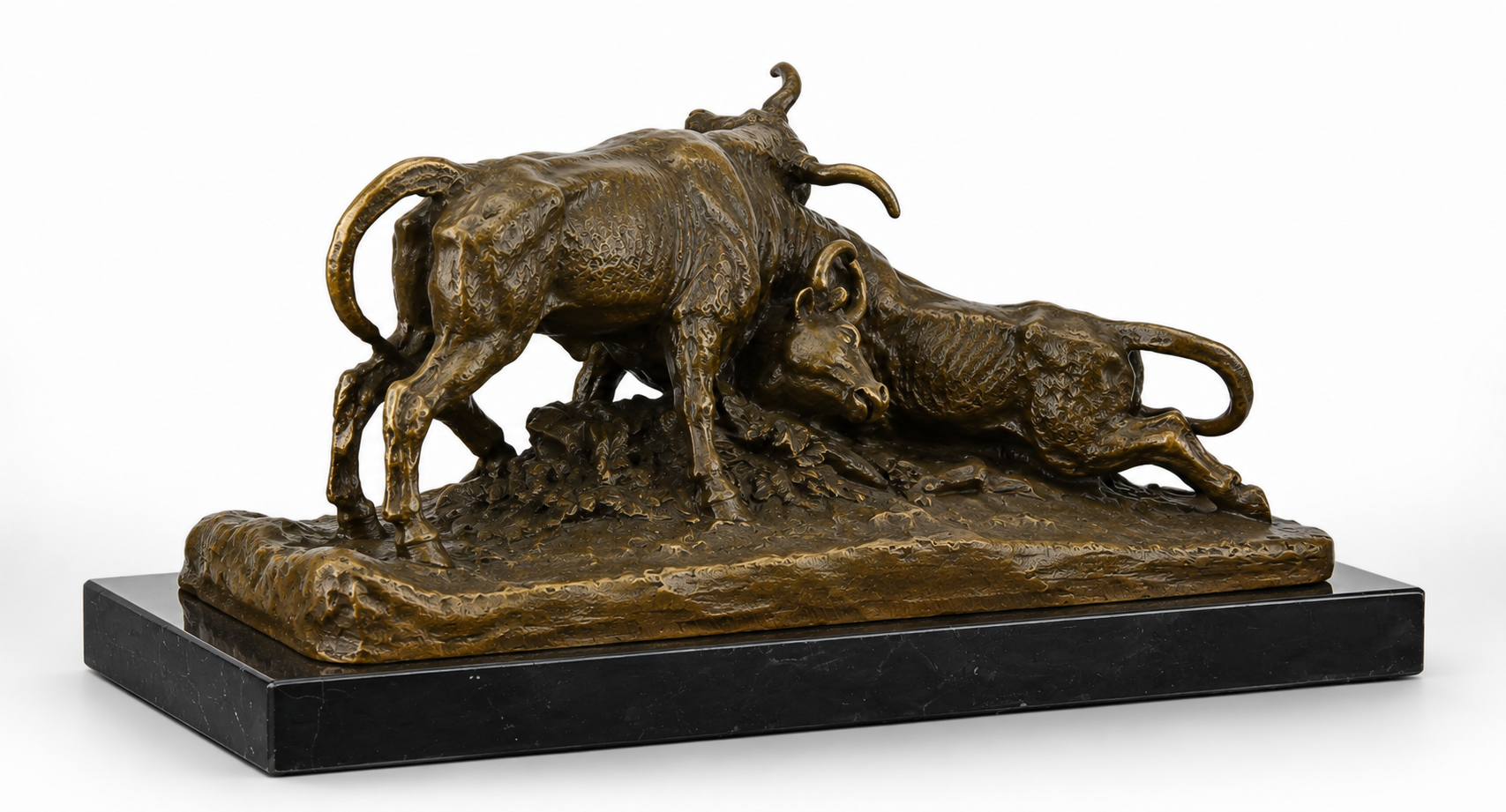 Fighting Bulls | Animal Sculptures | Home Decor | Handcrafted