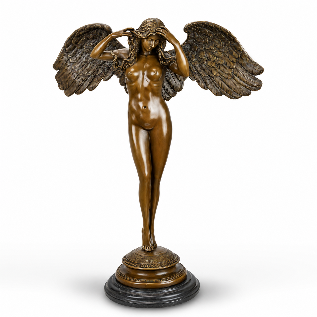 Bronze Sculpture Called Descending Night | Figurines & Statues