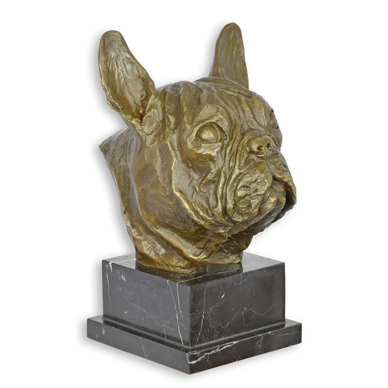French Bulldog Bronze Bust
