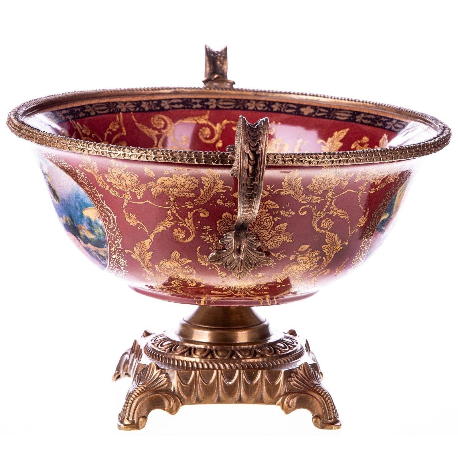 Rococo Porcelain Tazza Bowl | Handcrafted Porcelain Decor