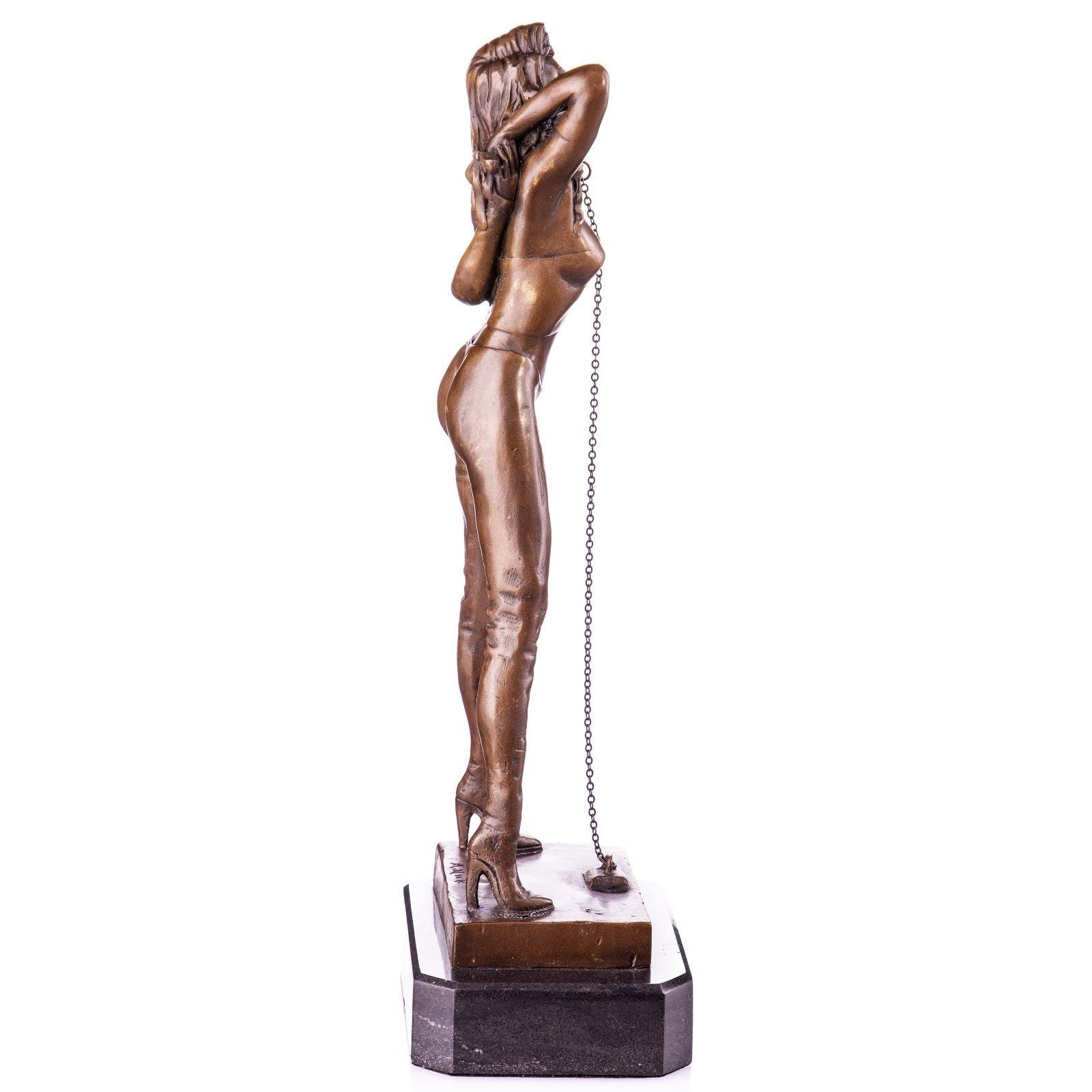 Standing Female Figure Statue | Handcrafted Bronze Decor
