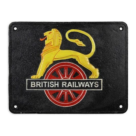 British Railways Lion Plaque | Handcrafted Iron Decor