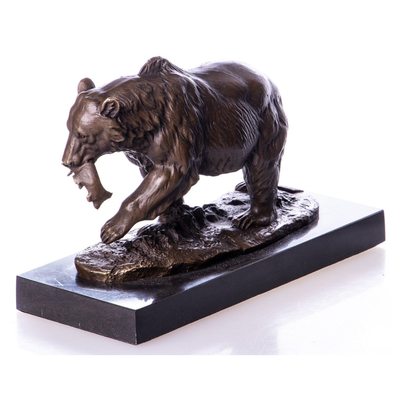 Walking Bear Sculpture | Handcrafted Bronze Decor