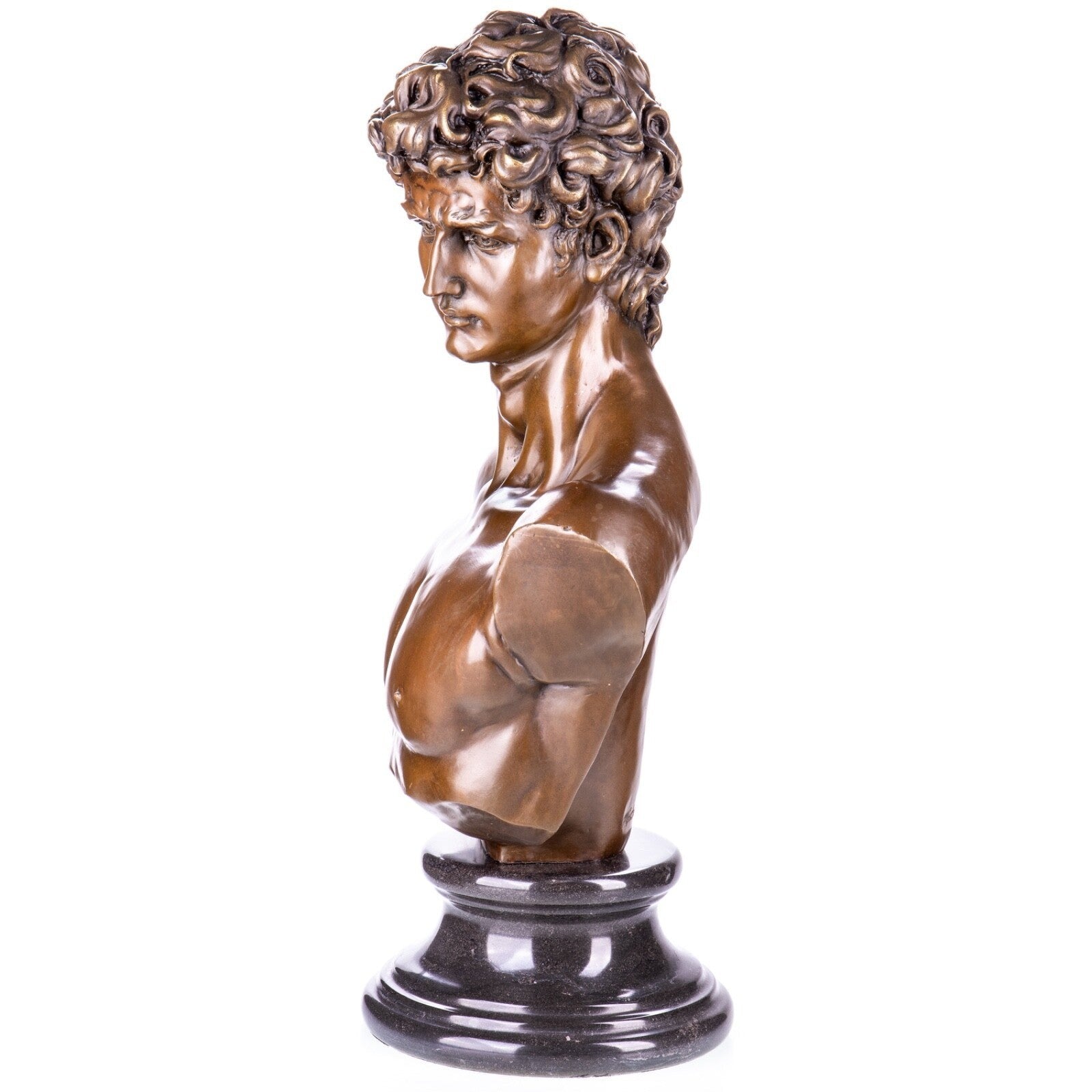 David Bust Statue | Handcrafted Bronze Decor | Unique Home Accent