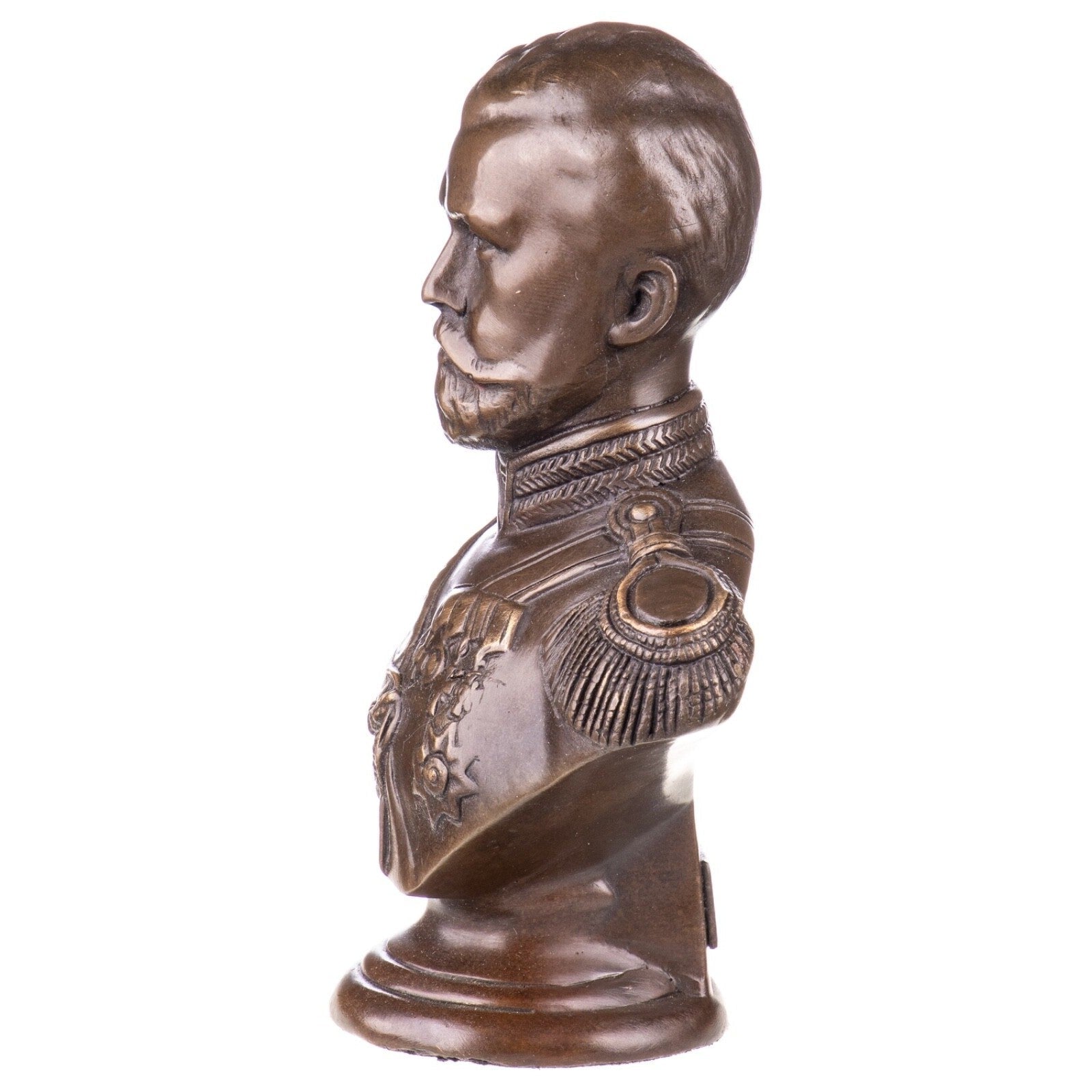 Military Officer Bust Statue | Handcrafted Bronze Decor