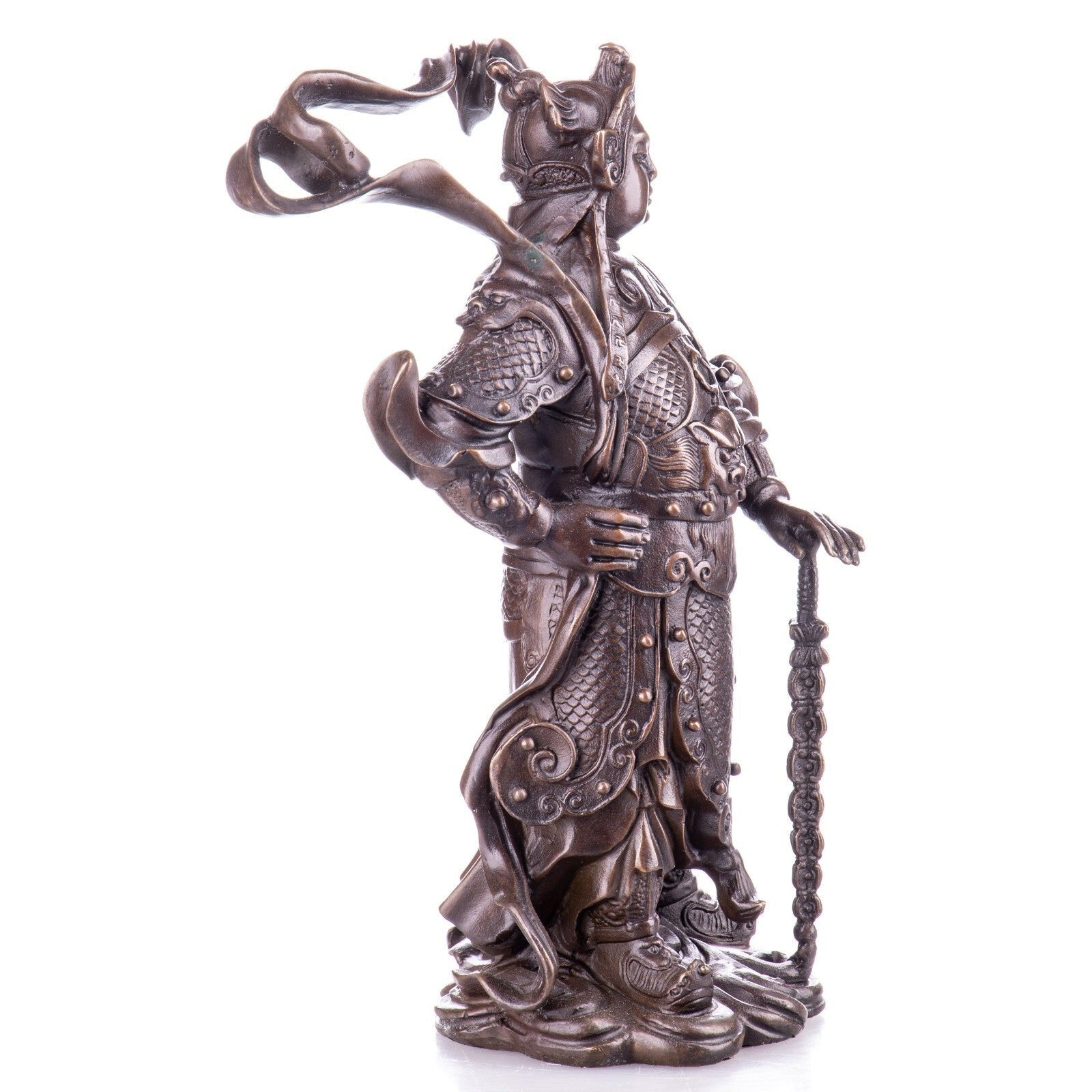 Chinese Warrior Deity Statue | Handcrafted Bronze Decor