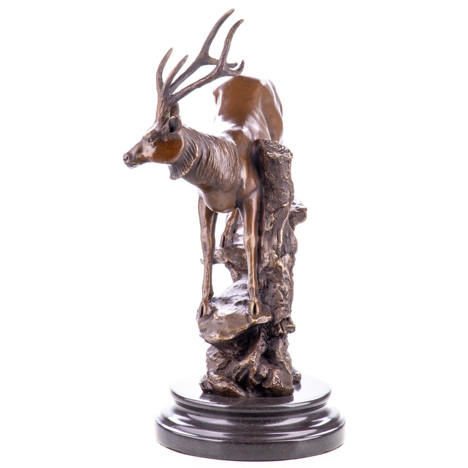 Leaping Deer Sculpture | Handcrafted Bronze Decor