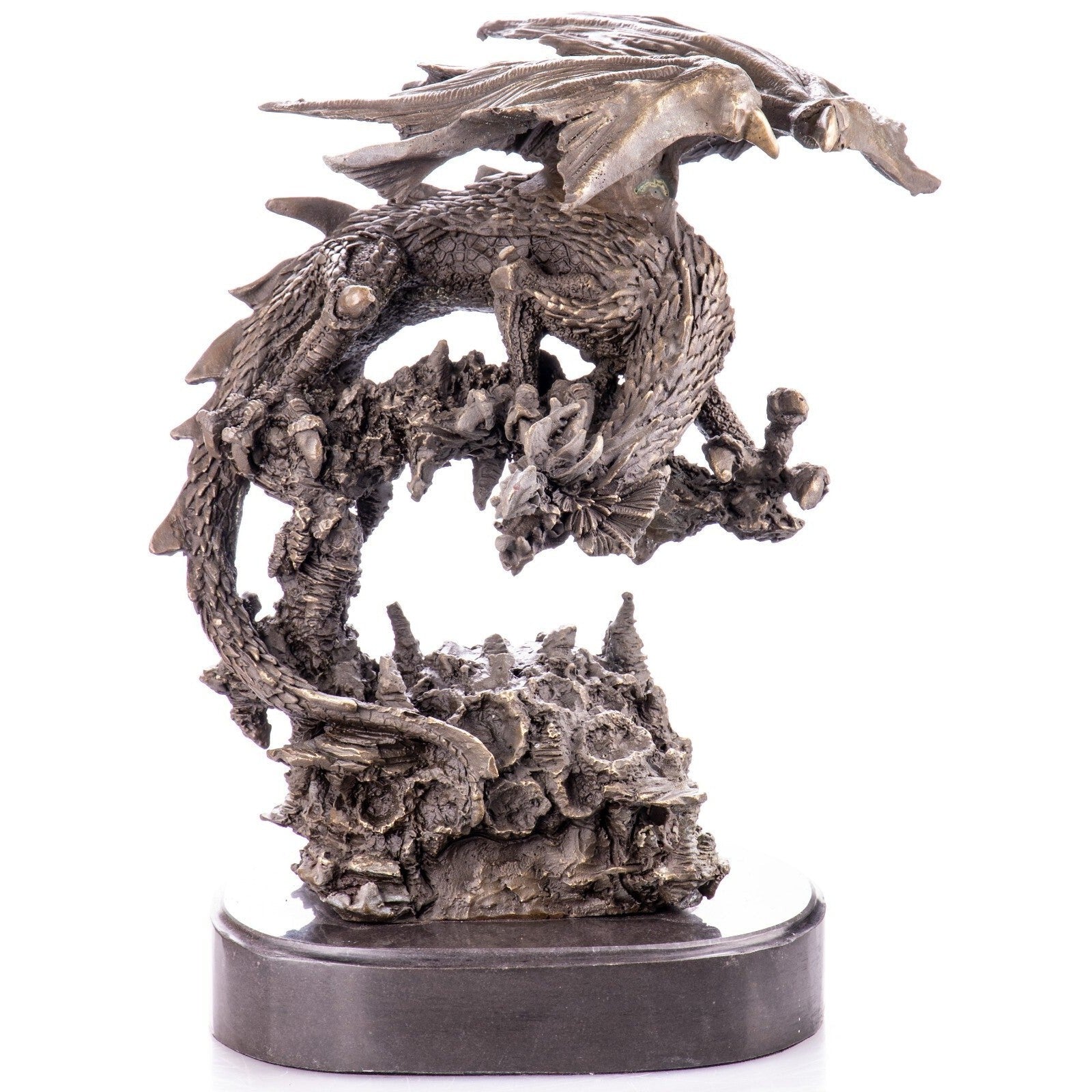 Dragon Warrior Sculpture | Handcrafted Bronze Decor