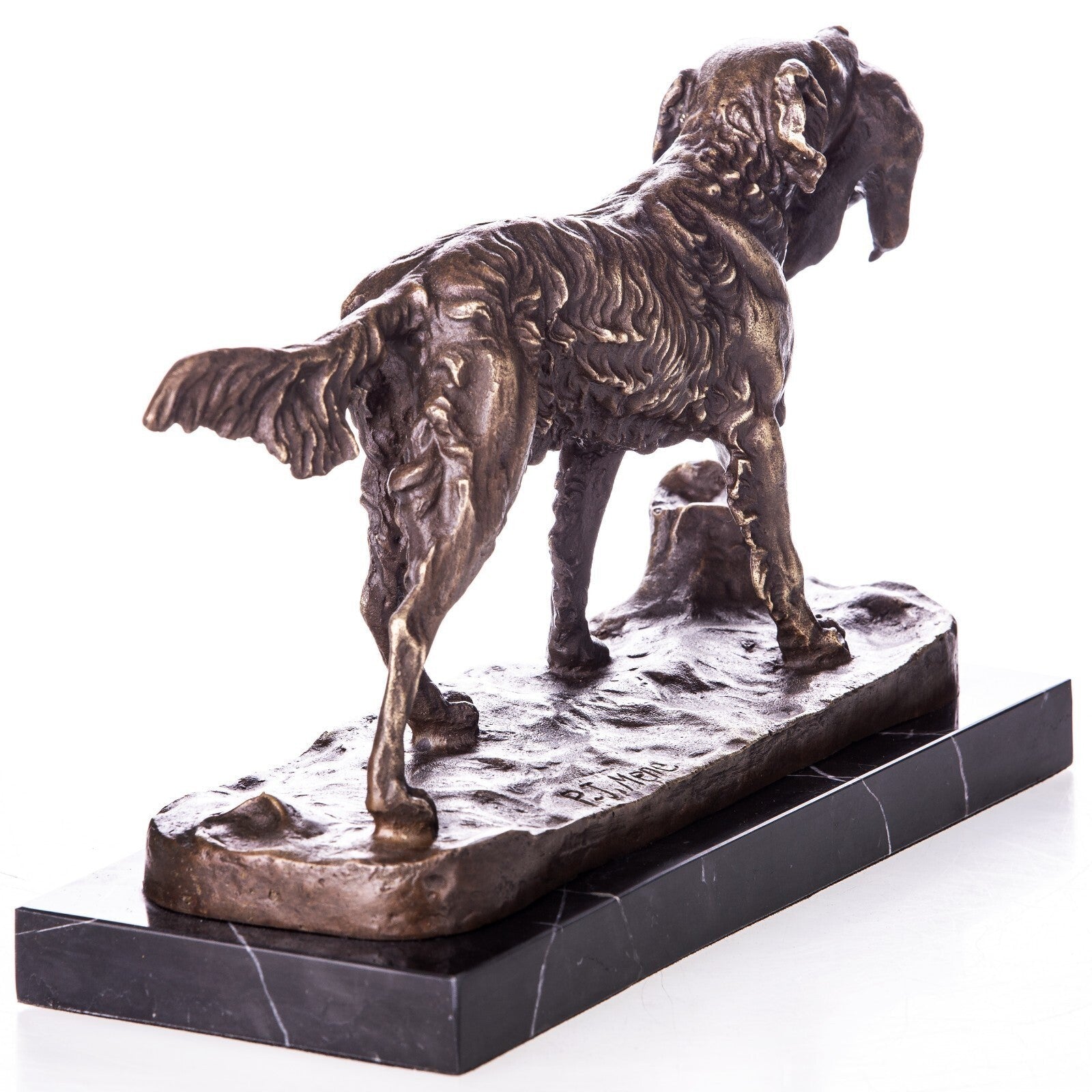 Bronze Hunting Dog with Game Sculpture | Animal Sculptures
