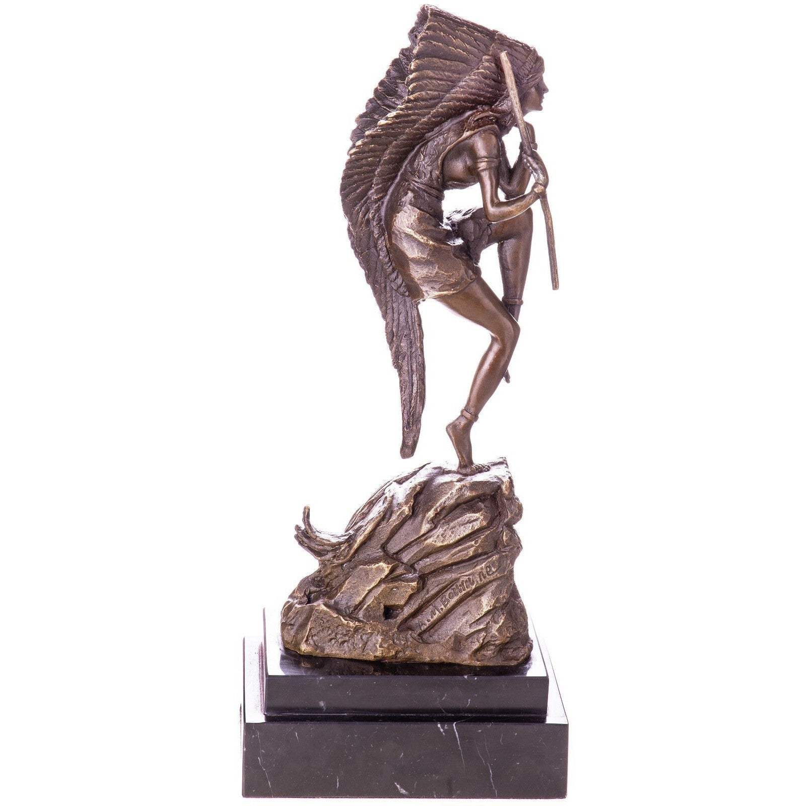 Bronze Native American Warrior Sculpture | Figurines & Statues