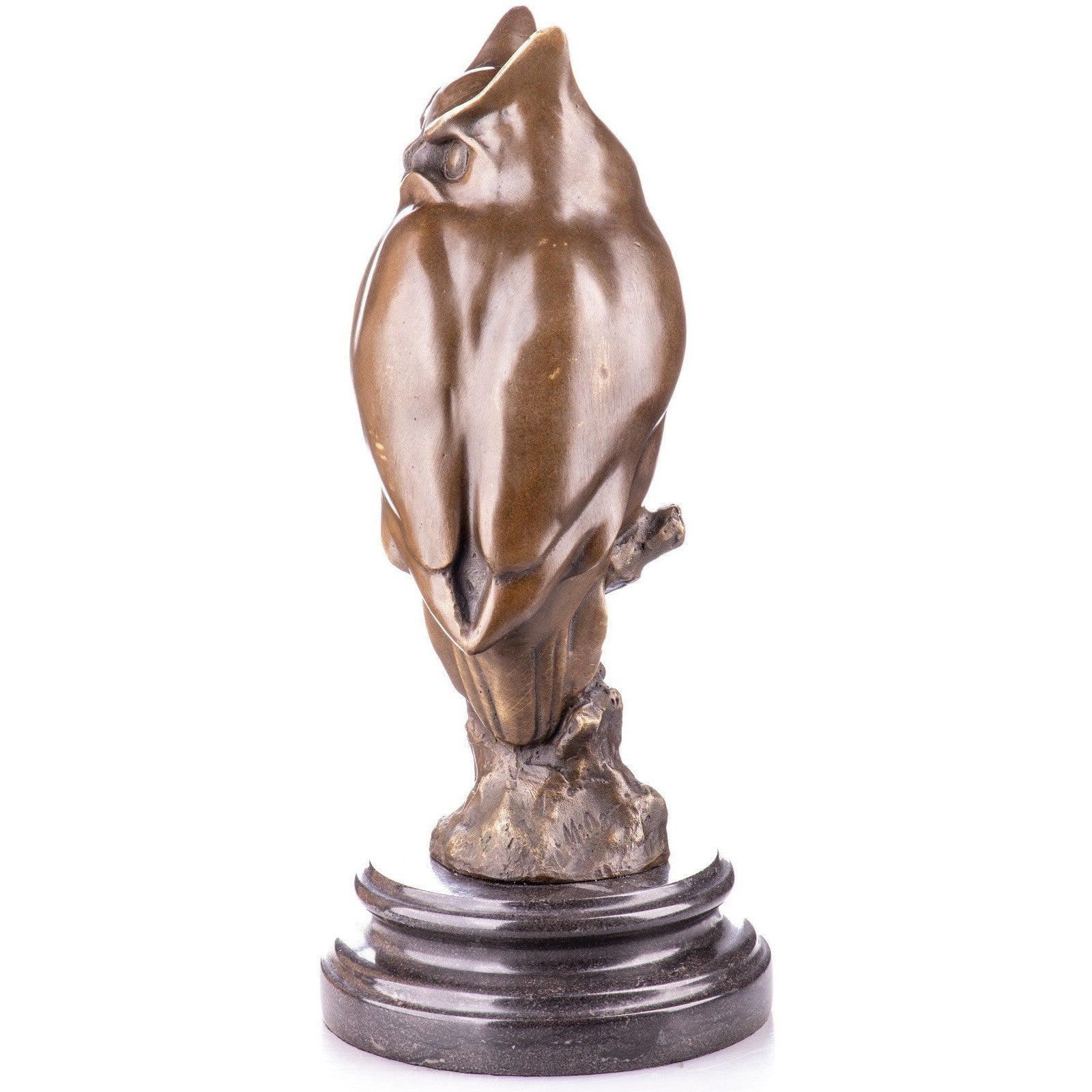 Bronze Owl Sculpture on Marble Base | Animal Sculptures