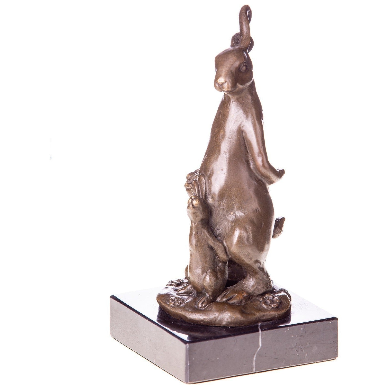 Bronze Rabbit Mother and Baby Sculpture | Animal Sculptures