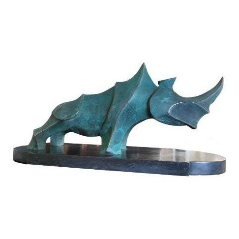 Bronze Rhino | Curios & Collectibles | Home Decor | Handcrafted