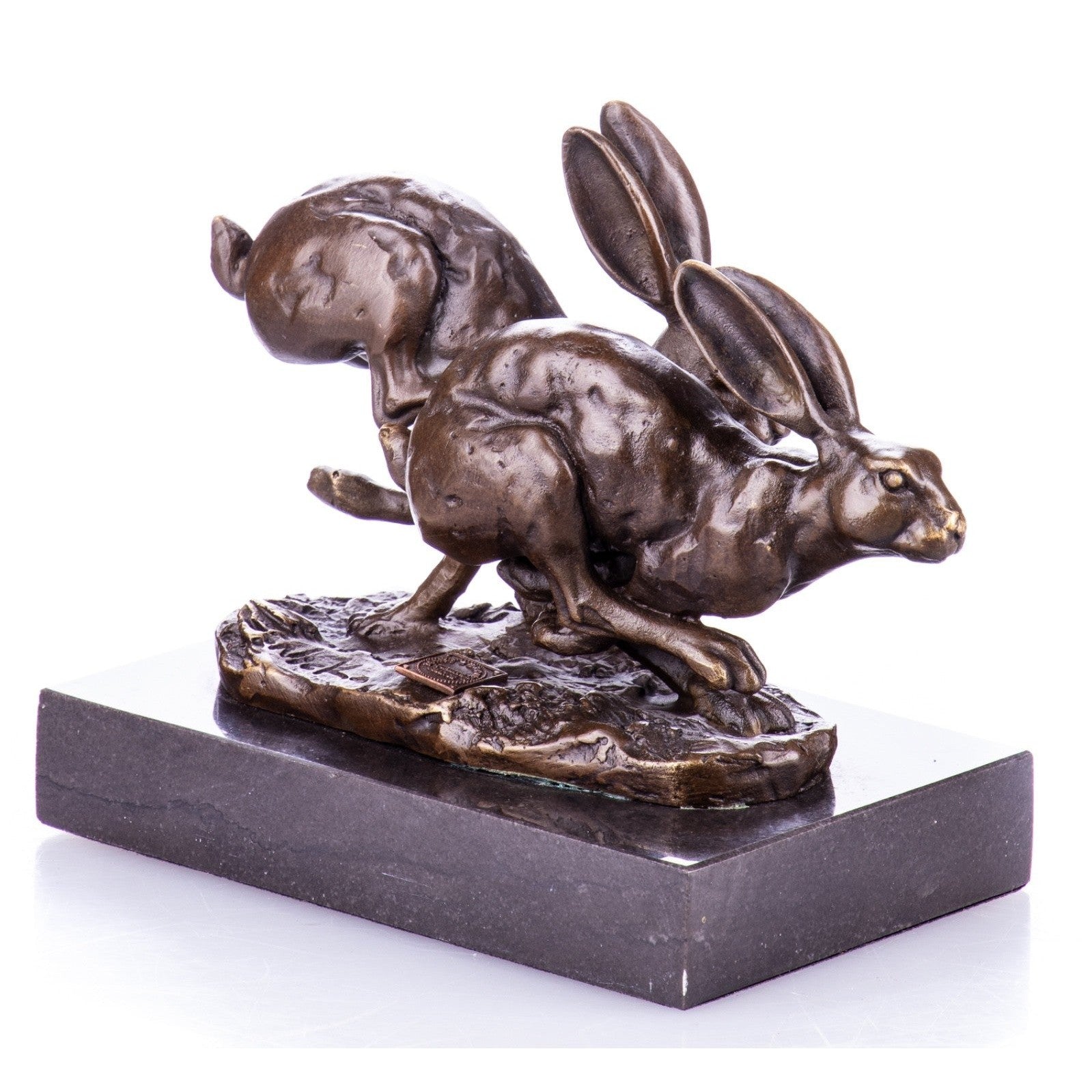 Bronze Running Hares Sculpture | Animal Sculptures | Home Decor