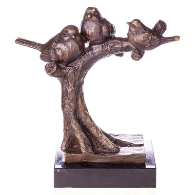Bronze Sculpture of Birds on Branch | Animal Sculptures