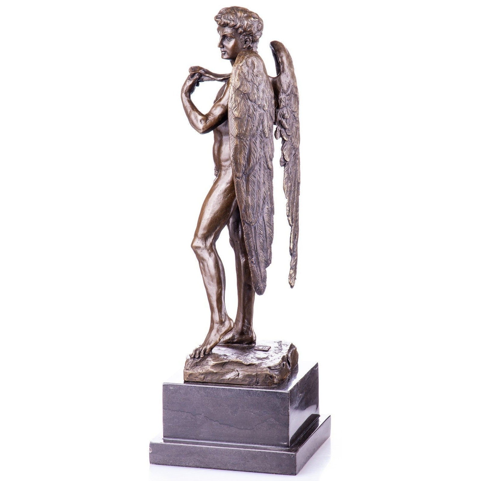 Bronze Sculpture of Winged Male Figure | Figurines & Statues