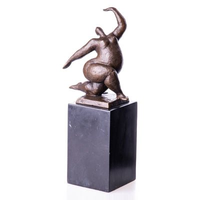 Bronze Sculpture of a Kneeling Dancing Figure