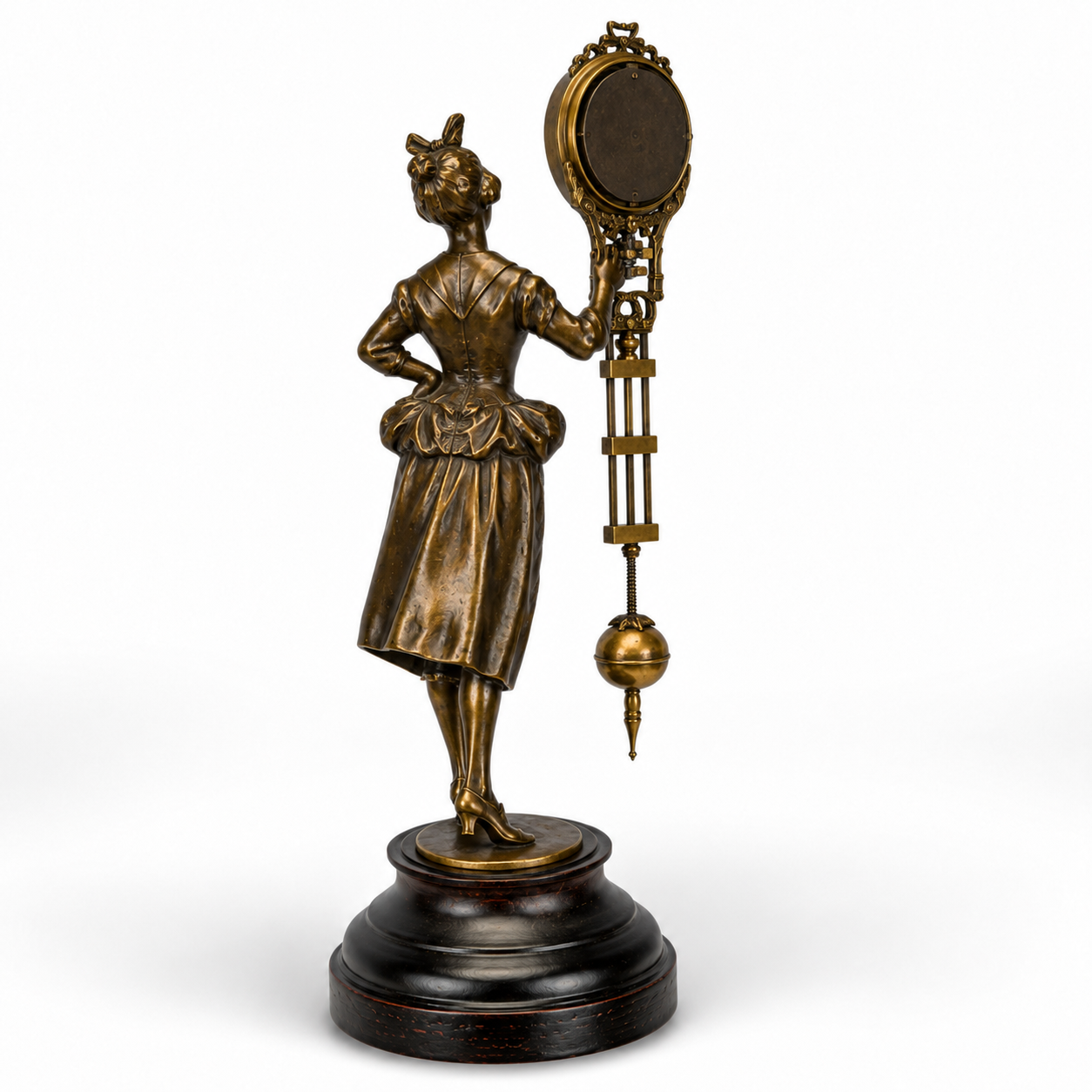 Mysterieuse Table Clock Shaped As a Woman | Handcrafted Decor