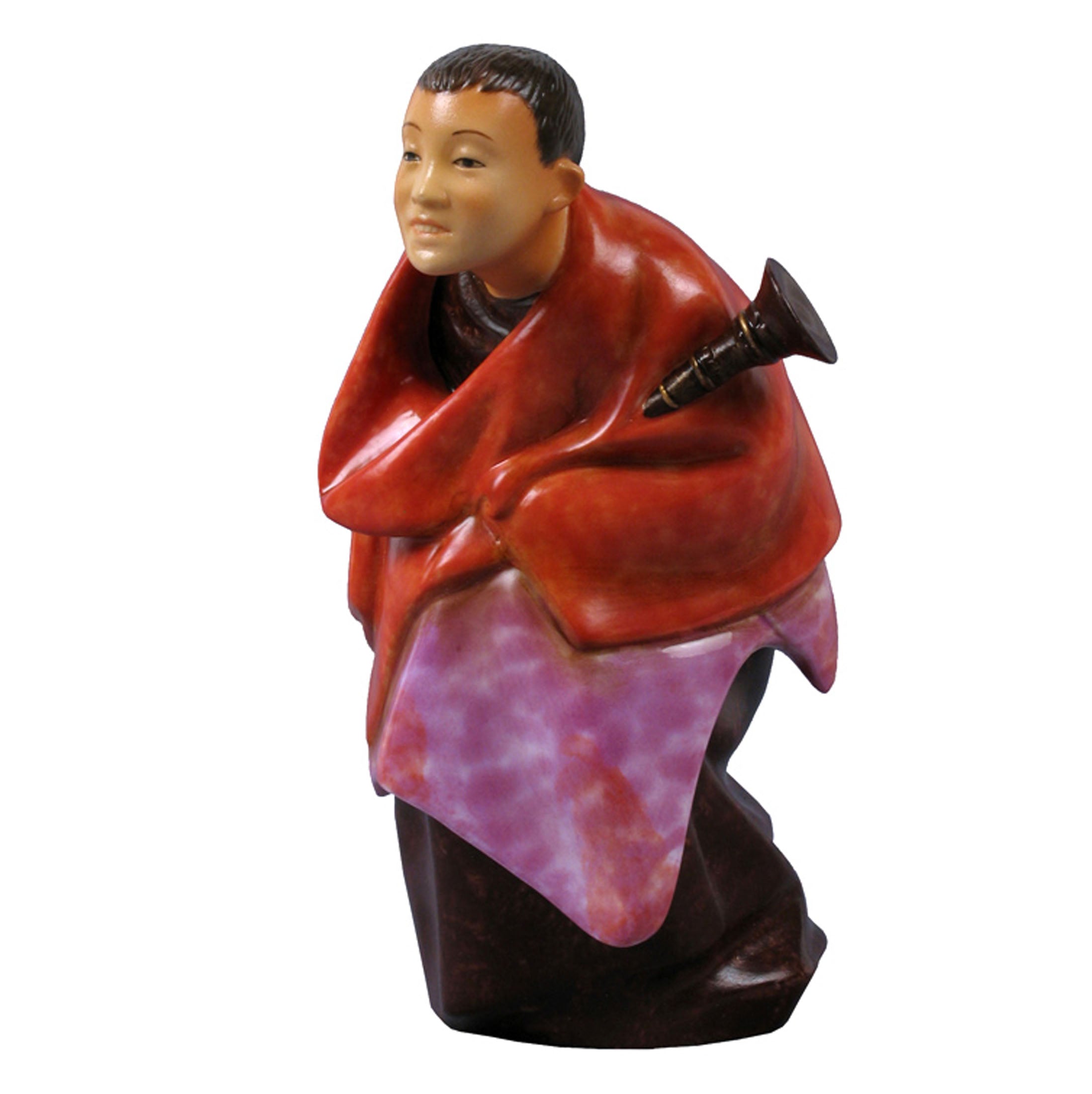 Tibetan Monk With Rag Dung