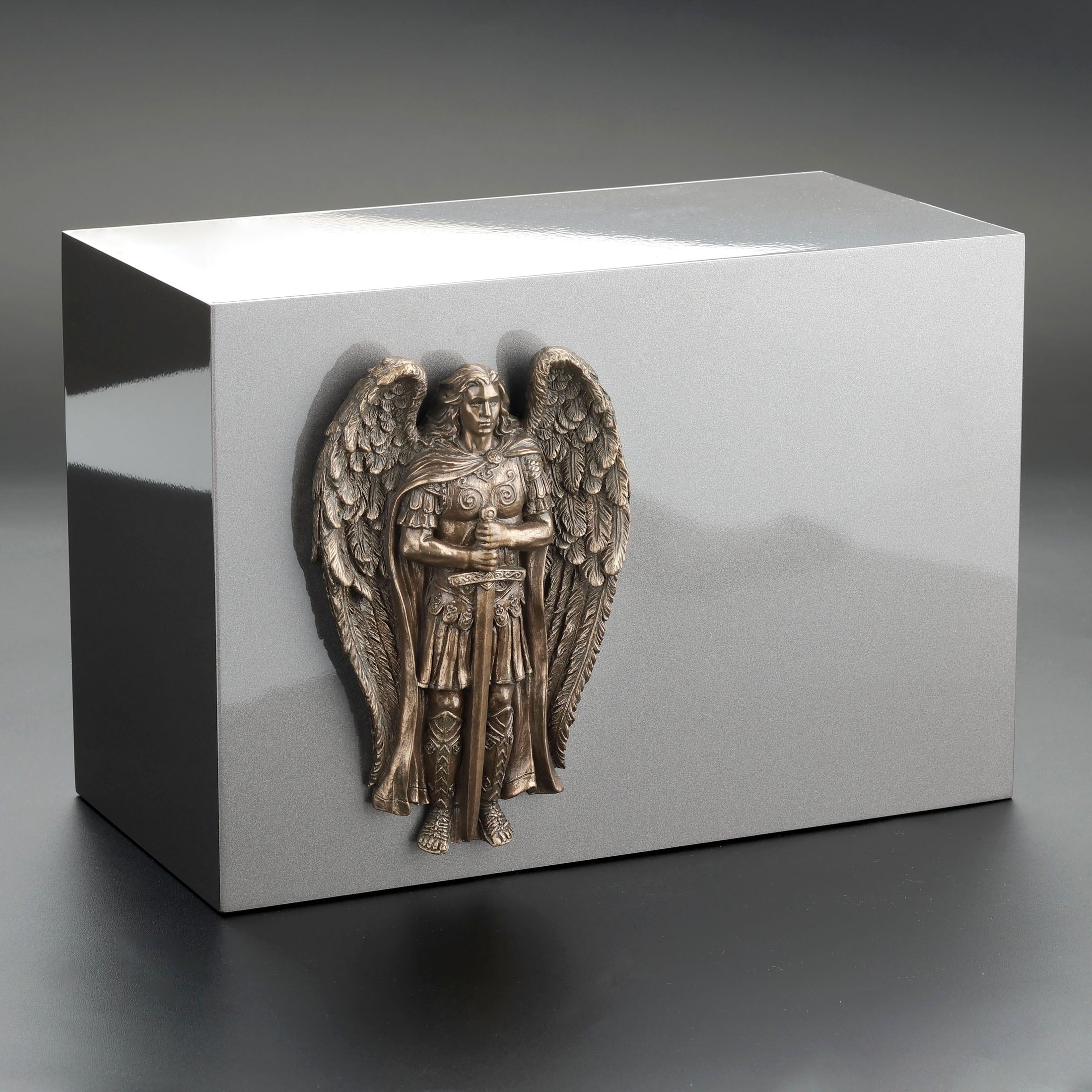 Archangel Saint Michael Ceremonial Bronze Urn