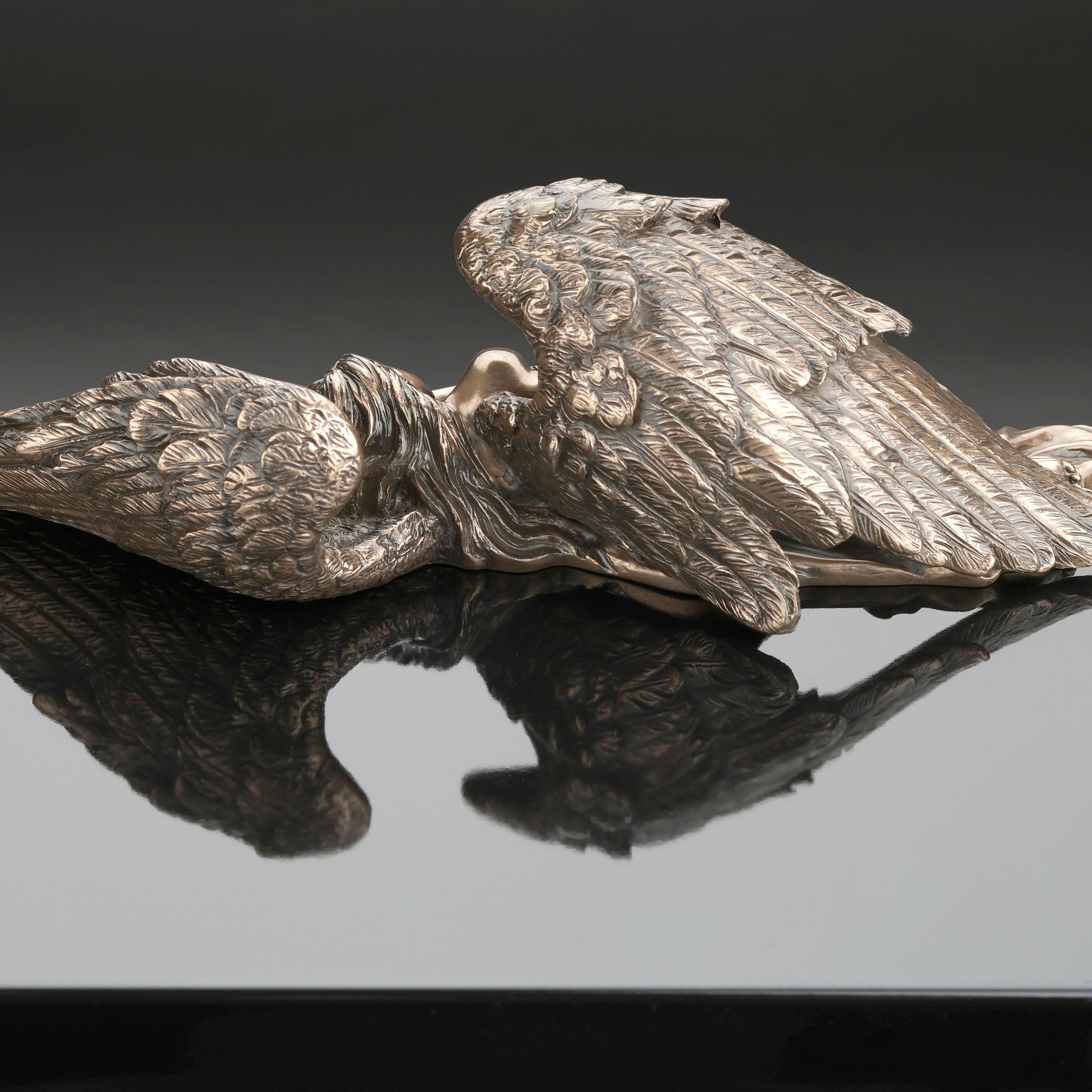 Lying Guardian Angel Ceremonial Metal Urn