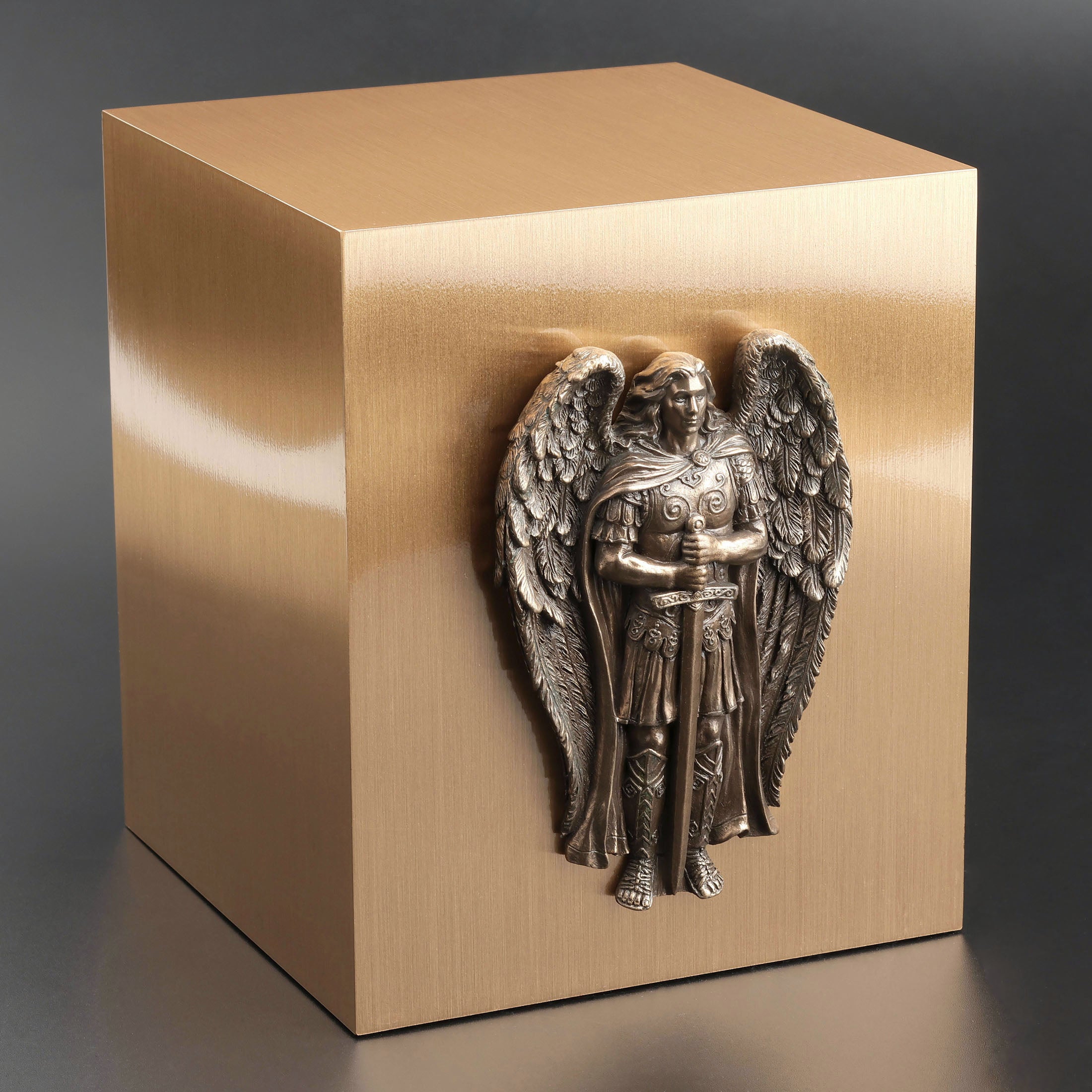 Archangel Saint Michael Ceremonial Bronze Urn