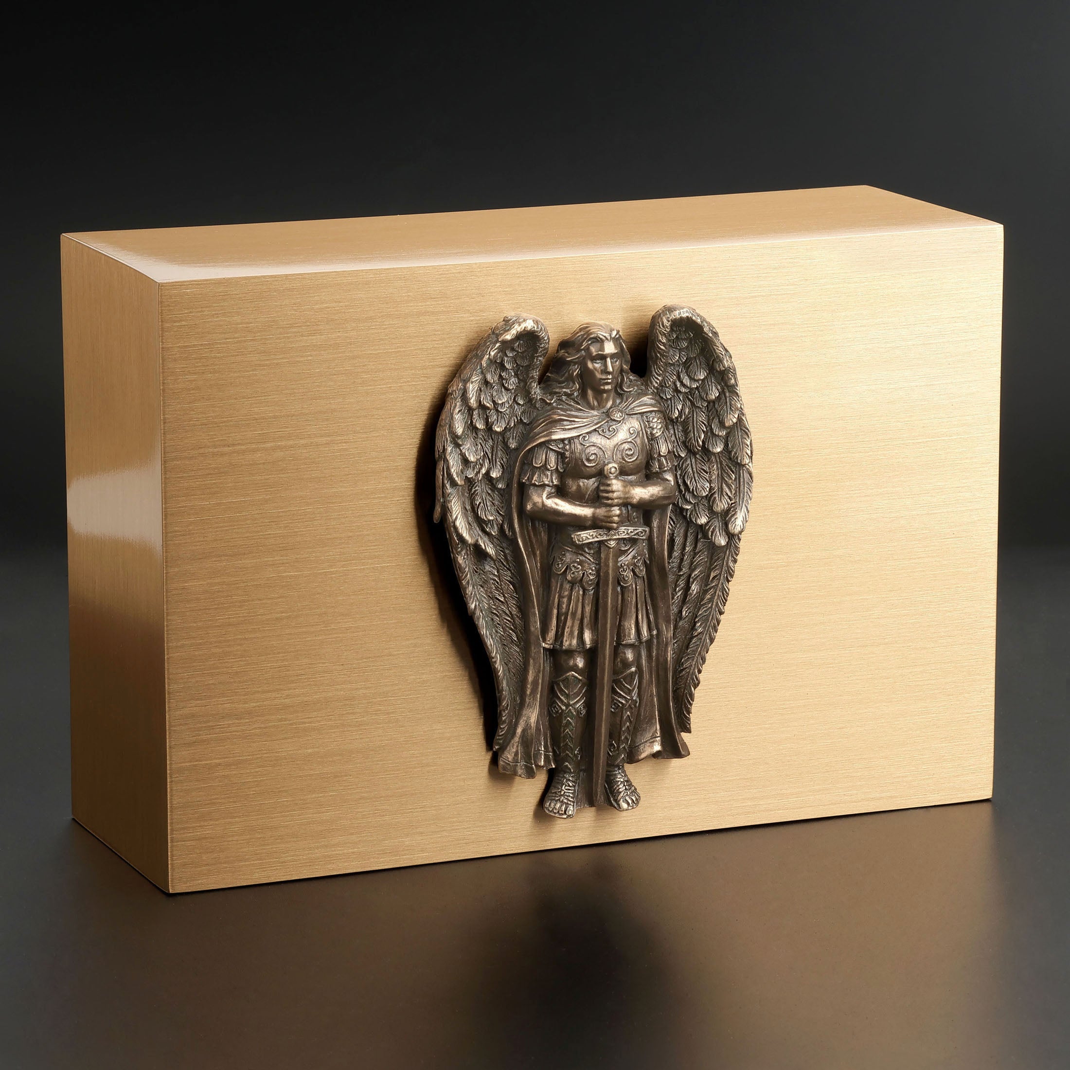 Archangel Saint Michael Ceremonial Bronze Urn