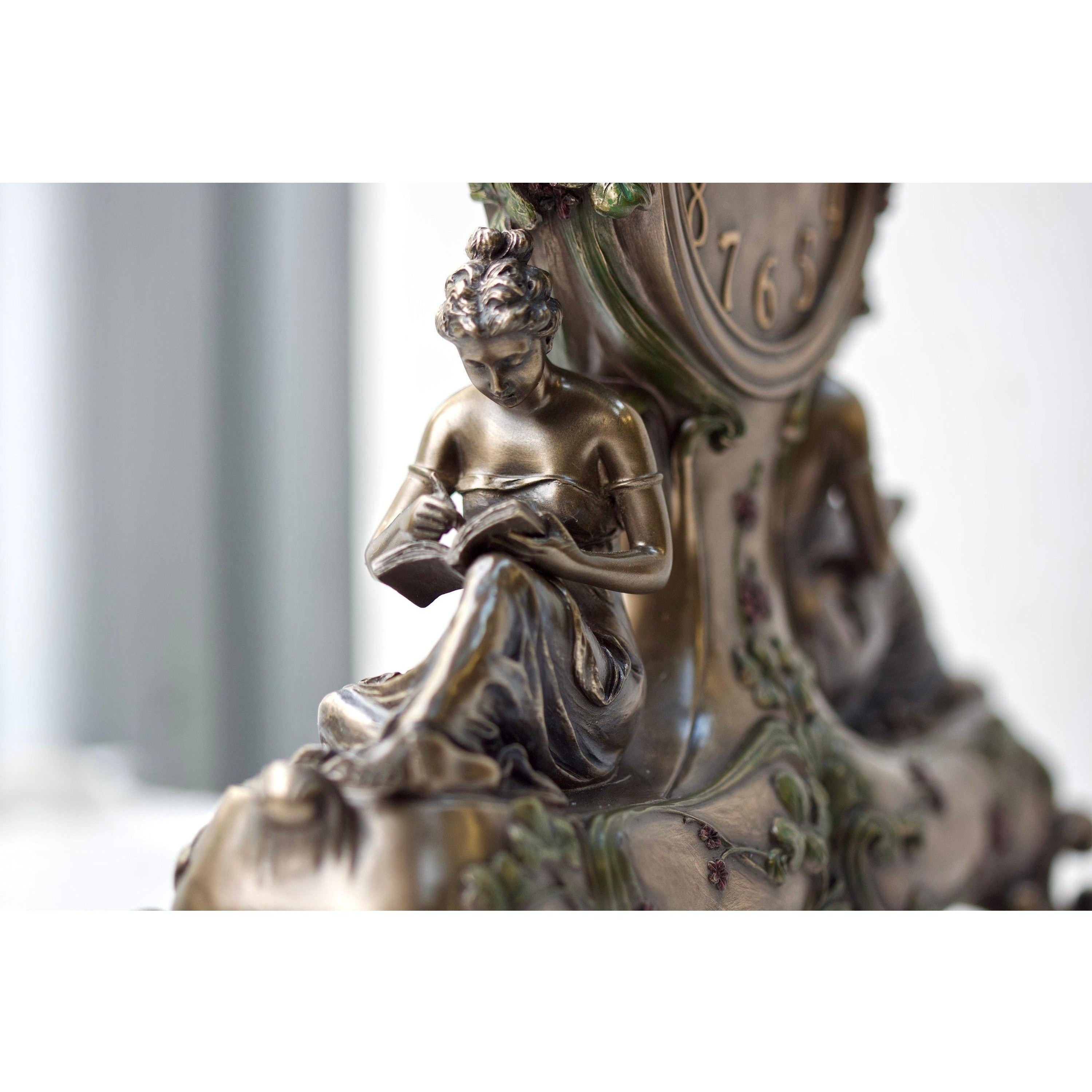 Clock with two Women and Eagle on top | Clocks | Home Decor