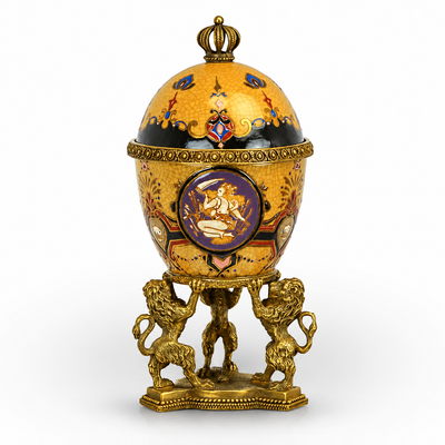 Rococo Imperial Egg Box | Handcrafted Brass Decor
